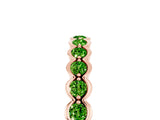 Rose gold Round Peridot Bezel Set Eternity Band_11