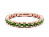 Rose gold Round Peridot Bezel Set Eternity Band_6