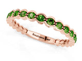 Rose gold Round Peridot Bezel Set Eternity Band_7