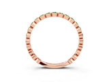 Rose gold Round Peridot Bezel Set Eternity Band_9