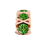 Rose gold Round Peridot Channel Set Band with X-Prong Detail_11