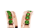Rose gold Round Peridot Channel-Set Chevron Band_11