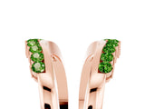 Rose gold Round Peridot Chevron Contour Band with Prong Setting_11