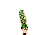 Rose gold Round Peridot Curved Wedding Band with Channel Setting_11