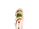 Rose gold Round Peridot Eternity Band with Twist Prong Setting_11
