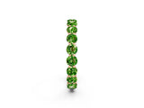 Rose gold Round Peridot Eternity Band with U-Prong Setting_32