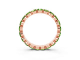 Rose gold Round Peridot Eternity Band with U-Prong Setting_33