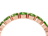 Rose gold Round Peridot Eternity Band with U-Prong Setting_34