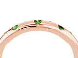Rose gold Round Peridot Flush-Set Comfort Fit Band_10