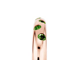 Rose gold Round Peridot Flush-Set Comfort Fit Band_11