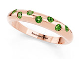 Rose gold Round Peridot Flush-Set Comfort Fit Band_7