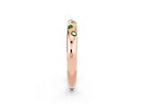 Rose gold Round Peridot Flush-Set Comfort Fit Band_8