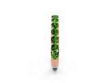 Rose gold Round Peridot Half Eternity Band with Classic Prong Setting_8