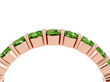 Rose gold Round Peridot Half-Eternity Prong-Set Band_10
