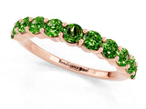 Rose gold Round Peridot Half-Eternity Prong-Set Band_7
