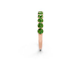 Rose gold Round Peridot Half-Eternity Prong-Set Band_8