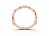 Rose gold Round Peridot Leaf Eternity Band with Bezel Setting_39
