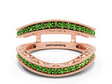 Rose gold Round Peridot Milgrain Eternity Band with Channel Setting_18