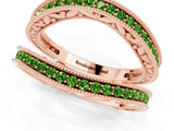 Rose gold Round Peridot Milgrain Eternity Band with Channel Setting_19