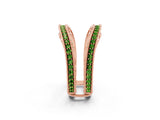 Rose gold Round Peridot Milgrain Eternity Band with Channel Setting_20