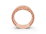 Rose gold Round Peridot Milgrain Eternity Band with Channel Setting_21
