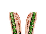Rose gold Round Peridot Milgrain Eternity Band with Channel Setting_23