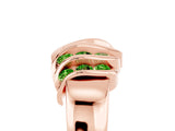 Rose gold Round Peridot Multi-Row Crossover Band_11