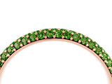 Rose gold Round Peridot Pavé Eternity Band with Shared Prong Setting_10