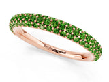 Rose gold Round Peridot Pavé Eternity Band with Shared Prong Setting_7