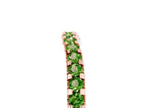 Rose gold Round Peridot Pavé Set Curved Wedding Band_11