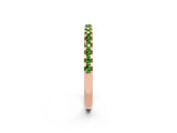 Rose gold Round Peridot Pavé Set Eternity Band with Micro Prong Setting_8