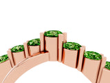 Rose gold Round Peridot Prong-Set Crossover Band_10