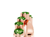 Rose gold Round Peridot Prong-Set Crossover Band_11