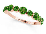 Rose gold Round Peridot Scalloped Prong Set Eternity Band_19