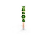 Rose gold Round Peridot Scalloped Prong Set Eternity Band_20
