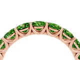Rose gold Round Peridot Shared Prong Eternity Band_10