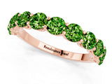 Rose gold Round Peridot Shared Prong Eternity Band_7