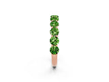 Rose gold Round Peridot Shared Prong Eternity Band_8