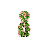 Rose gold Round Peridot Twisted Eternity Band with Pavé and Shared Prong Setting_23