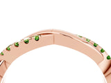 Rose gold Round Peridot Twisted Infinity Band with Prong Setting_10
