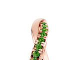 Rose gold Round Peridot Twisted Infinity Band with Prong Setting_11