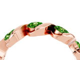 Rose gold Round Peridot Wave Band with Channel Setting and Shared Prongs_10