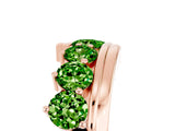 Rose gold Round Peridot Wave Band with Channel and Shared Prong Setting_23
