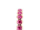 Rose gold Round Pink Sapphire Bezel Set Eternity Band_11