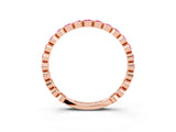 Rose gold Round Pink Sapphire Bezel Set Eternity Band_9