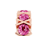 Rose gold Round Pink Sapphire Channel Set Band with X-Prong Detail_11