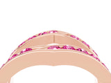 Rose gold Round Pink Sapphire Channel-Set Chevron Band_22