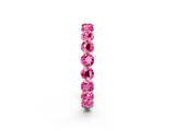 Rose gold Round Pink Sapphire Eternity Band with U-Prong Setting_44