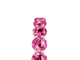 Rose gold Round Pink Sapphire Eternity Band with U-Prong Setting_47