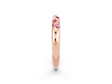 Rose gold Round Pink Sapphire Flush-Set Comfort Fit Band_20